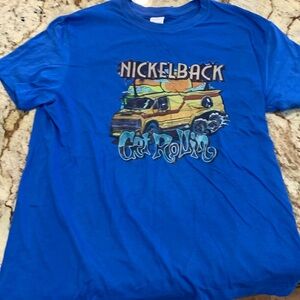 Size large  nickeback blue men’s t shirt